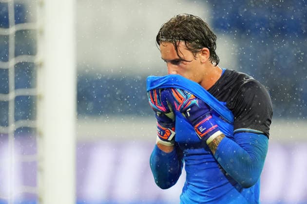 Atalanta s Marco Carnesecchi before the Playoff Conference League soccer match between Atalanta and Hapoel Tel-Aviv at the New Balance Arena in Bergamo , North Italy - Friday , August 20 , 2026 . - Soccer .  Copyright: xSpada LaPressex