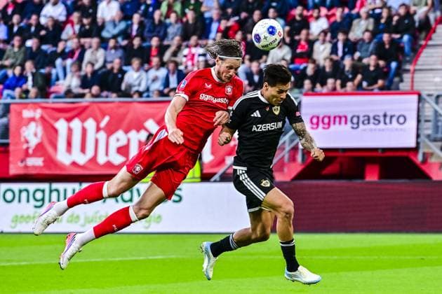 ENSCHEDE , 20 08-2026 , Stadium Grolsch Veste , season 2026 2027 , UEFA Conference League play-off football , match between FC Twente and FK Qarabag , picture shows Twente player Wout Weghorst Twente - Qarabag  x205876118x Copyright:
