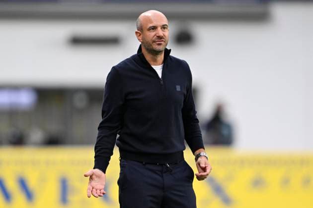 Sint-Truidense VV v Omonia Nicosia AC - UEFA Europa League SINT-TRUIDEN, BELGIUM - AUGUST 20 : De Meyer Frederic head coach of Sint-Truidense VV during the UEFA Europa League 2026 27 play-off round first leg between Sint-Truidense VV and Omonia Nicosia AC on August 20, 2026 in Sint-Truiden, Belgium, 20 08 2026 Sint-Truiden Belgium  Copyright: xDhax
