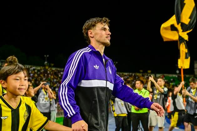 Kairat Almaty v RSC Anderlecht - UEFA Europa League ALMATY, KAZACHSTAN - AUGUST 20 : Ambros Lukas midfielder of RSC Anderlecht during the UEFA Europa League 2026 27 play-off round first leg between Kairat Almaty and RSC Anderlecht on August 20, 2026 in Almaty, Kazachstan, 20 08 2026 Almaty Kazachstan  Copyright: xJanxDexMeuleneirx