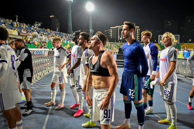 Kairat Almaty v RSC Anderlecht - UEFA Europa League ALMATY, KAZACHSTAN - AUGUST 20 : Bertaccini Adriano forward of RSC Anderlechtduring the UEFA Europa League 2026 27 play-off round first leg between Kairat Almaty and RSC Anderlecht on August 20, 2026 in Almaty, Kazachstan, 20 08 2026 Almaty Kazachstan  Copyright: xJanxDexMeuleneirx
