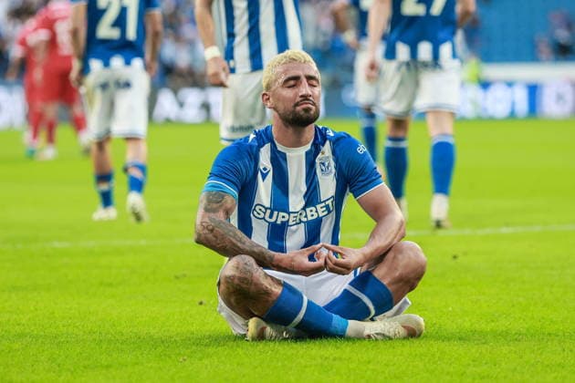 20.08.2026 POZNAN, ENEA STADION PRZY BULGARSKIEJ PILKA NOZNA (FOOTBALL), KWALIFIKACJE UEFA EUROPA LEAGUE ( UEFA EUROPA LEAGUE PLAY-OFFS 1ST LEG ), SEZON 2026 2027 MECZ LECH POZNAN - FC THUN NZ. ALLAHYAR SAYYDMANESH RADOSC BRAMKA GOL FOTO JAKUB PIASECKI CYFRASPORT NEWSPIX.PL --- newspix.pl POLAND OUT! 