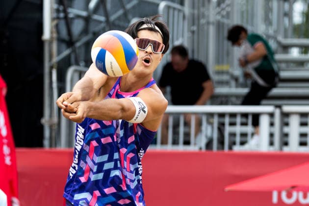August 20, 2026, Montreal, Quebec, Canada: ELOUAN CHOUIKH-BARBEZ and JOADEL GARDOQUE from France in match against Andre Loyola Stein and Renato Andrew Lima de Carvalho from Brazil at Beach Pro Tour at Parc Jean-Drapeau in Montreal, Quebec, Canada on 2026-08-20 Montreal Canada - ZUMAl189 20260820_zsp_l189_085 Copyright: xYannickxLegarex