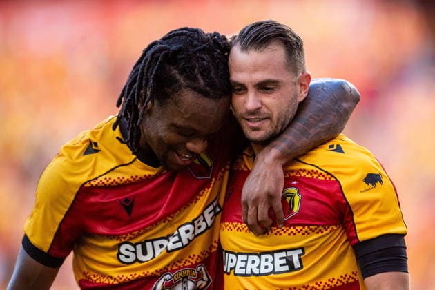 2026.08.20 Bialystok pilka nozna Kwalifikacje Ligi Europy sezon 2026 2027 Jagiellonia BiaÅ‚ystok - FC Iberia 1999 N z Jeremy Agbonifo, Jesus Imaz Foto Weronika Morciszek PressFocus 2026.08.20 Bialystok Football - Europa League Qualifiers season 2026 2027 Jagiellonia BiaÅ‚ystok - FC Iberia 1999 Jeremy Agbonifo, Jesus Imaz Credit: Weronika Morciszek PressFocus NEWSPIX.PL --- newspix.pl POLAND OUT! 