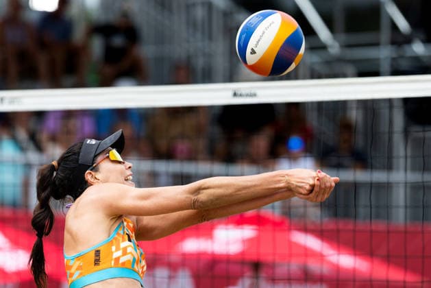 August 20, 2026, Montreal, Quebec, Canada: CAROLINA SOLBERG SALGADO and REBECCA CAVALCANTE BARBOSA SILVA from Brazil in match against Hailey Harward and Kylie Kuyava-De Berg from USA at Beach Pro Tour at Parc Jean-Drapeau in Montreal, Quebec, Canada on 2026-08-20 VOLLEYBALL: Beach Pro Tour Montreal 2026  - ZUMAl189 20260820_zsp_l189_062 Copyright: xYannickxLegarex