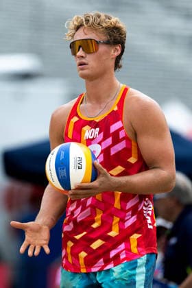 August 20, 2026, Montreal, Quebec, Canada: NILS GUNNAR RINGOEN and EVEN STRAY AAS from Norway in match against MARTINS PLAVINS and KRISTIANS FOKEROTS from Latvia at Beach Pro Tour at Parc Jean-Drapeau in Montreal, Quebec, Canada on 2026-08-20 VOLLEYBALL: Beach Pro Tour Montreal 2026  - ZUMAl189 20260820_zsp_l189_080 Copyright: xYannickxLegarex