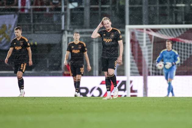 SION , 2008-2026, Stade de Tourbillon , season 2026 2027 , UEFA Conference League play-off football . Match between FC Sion and Ajax, Picture shows Ajax player Julian Brandt looks dejected after the 1-0 Sion - Ajax  x205876471x Copyright: