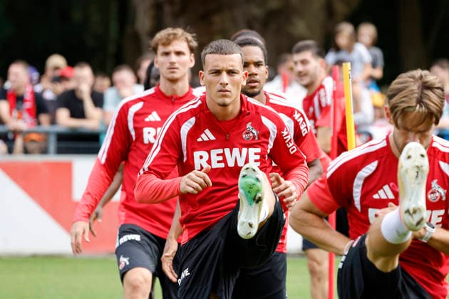 Fußballspieler Said El Mala (Mittelfeld) beim öffentlichen Training des 1. FC Köln am Geißbockheim. Köln, 20.08.2026 (DFL DFB REGULATIONS PROHIBIT ANY USE OF PHOTOGRAPHS as IMAGE SEQUENCES and or QUASI-VIDEO) NRW Deutschland *** Soccer player Said El Mala, midfielder, during a public training session of 1 FC Köln at Geißbockheim in Cologne, August 20, 2026. DFL and DFB regulations prohibit any use of photographs as image sequences and or quasi-video. NRW, Germany Copyright: xChristophxHardtx