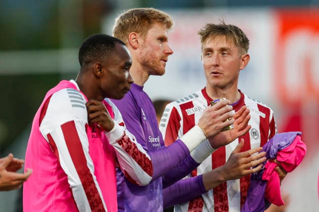 Conference Leauge menn, play-off 2026: Tromso - Brighton Tromso 20260820. Tromsos Abderrahmane Sarr, Jakob Ronning-Haugaard og Ole Kristian Lauvli etter playoff-kampen i Conference League-kvalifiseringen i fotball mellom Tromso og Brighton pa Romssa Arena. Foto: Rune Stoltz Bertinussen NTB Tromso Norge EDITORIAL USE ONLY. RESTRICTED USE FOR BETTING COMPANIES Ref:_SPOX-SJYdQQe4M.jpg *** Conference League Men, Playoffs 2026: Tromsø vs. Brighton, Tromsø, August 20, 2026. Tromsø s Abderrahmane Sarr, Jakob Ronning Haugaard, and Ole Kristian Lauvli after the playoff match in the Conference League soccer qualifiers between Tromsø and Brighton at Romssa Arena. Photo: Rune Stoltz Bertinussen, NTB, Tromsø, Norway. EDITORIAL USE ONLY. RESTRICTED USE FOR BETTING COMPANIES.  Copyright: xRunexStoltzxBertinussenx xNTBx
