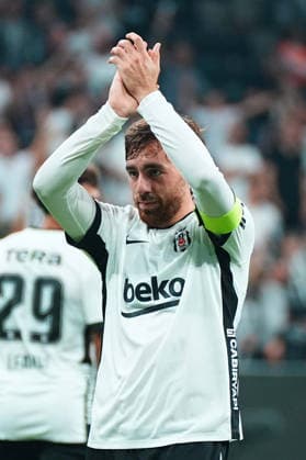 ISTANBUL, TURKEY - AUGUST 20 : Orkun Kokcu of Besiktas celebrates after scoring the third goal of his team during the UEFA Europa League 2026 27 Play-off round first leg match between Besiktas JK and Kauno Zalgiris at Tupras Stadium on August 20, 2026 in Istanbul, Turkey. Istanbul Turkey Copyright: xSeskimPhotox Besiktas-KaunoZalg-2008 (120)