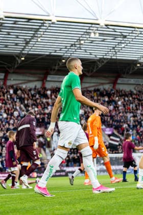 SOCCER - UEFA ECL, Hearts vs Rapid EDINBURGH,SCOTLAND,20.AUG.26 - SOCCER - UEFA Conference League, play-off, Heart of Midlothian FC vs SK Rapid Wien. Image shows Nenad Cvetkovic (Rapid).  GEPAxpictures xPhilippxBrem