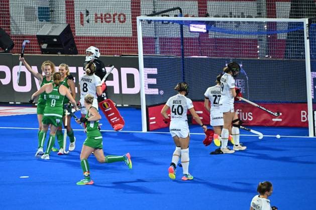Belgium v Ireland - FIH Hockey World Cup 2026 WAVRE, BELGIUM - AUGUST 20 : Players of Ireland scores a goal during the FIH Hockey World Cup 2026 M24 first phase group pool C match between Belgium and Ireland on August 20, 2026 in Wavre, Belgium, 20 08 2026 Wavre Belgium  Copyright: xVincentxKalutx