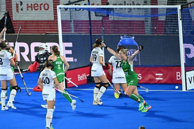 Belgium v Ireland - FIH Hockey World Cup 2026 WAVRE, BELGIUM - AUGUST 20 : Players of Ireland scores a goal during the FIH Hockey World Cup 2026 M24 first phase group pool C match between Belgium and Ireland on August 20, 2026 in Wavre, Belgium, 20 08 2026 Wavre Belgium  Copyright: xVincentxKalutx