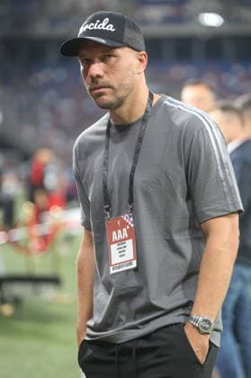 20.08.2026, Zabrze Liga Konferencji UEFA sezon 2026 27 runda IV kwalifikacji, Gornik Zabrze - AS Monaco - UEFA Conference League football Match season 2026 27 round IV qualification Gornik Zabrze - AS Monaco Nz. Lukas Podolski Fot. Michal Chwieduk Arena Akcji NEWSPIX.PL --- newspix.pl POLAND OUT! 