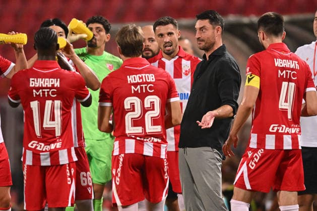 CRVENA ZVEZDA vs VIKTORIA PLZEN ALBERT RIERA Albert Rijera coach football Crvena zvezda vs Viktoria Plzen UEFA Europa league qualifications match at Rajko Mitic stadium , Belgrade 20.08.2026 Foto: FOOTBALL, UEFA EUROPA LEAGUE QUALIFICATIONS, CRVENA ZVEZDA, RED STAR, VIKTORIA PLZEN Belgrade Rajko Mitic stadium Serbia Copyright: xMarkoxMetlas xMNxPressx