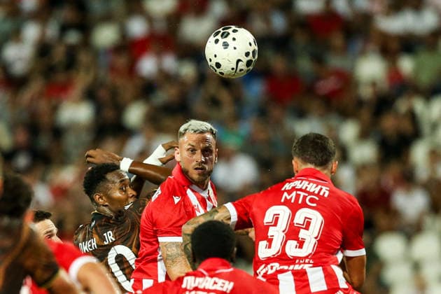 FK Crvena zvezda v FC Viktoria Plzen - UEFA Europa League BELGRADE, SERBIA - AUGUST 20: Players in action during the UEFA Europa League playoff round first-leg match between FK Crvena zvezda and FC Viktoria Plzen at Red Star Stadium in Belgrade, Serbia on August 20, 2026. Filip Stevanovic Anadolu Belgrade Serbia. Editorial use only. Please get in touch for any other usage.  Copyright: x2026xAnadoluxFilipxStevanovicx