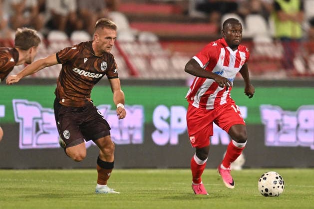 CRVENA ZVEZDA vs VIKTORIA PLZEN OSMAN BUKARI football Crvena zvezda vs Viktoria Plzen UEFA Europa league qualifications match at Rajko Mitic stadium , Belgrade 20.08.2026 Foto: FOOTBALL, UEFA EUROPA LEAGUE QUALIFICATIONS, CRVENA ZVEZDA, RED STAR, VIKTORIA PLZEN Belgrade Rajko Mitic stadium Serbia Copyright: xMarkoxMetlas xMNxPressx