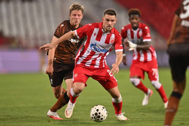 CRVENA ZVEZDA vs VIKTORIA PLZEN TIMI MAX ELSNIK Timi Maks Elsnik football Crvena zvezda vs Viktoria Plzen UEFA Europa league qualifications match at Rajko Mitic stadium , Belgrade 20.08.2026 Foto: FOOTBALL, UEFA EUROPA LEAGUE QUALIFICATIONS, CRVENA ZVEZDA, RED STAR, VIKTORIA PLZEN Belgrade Rajko Mitic stadium Serbia Copyright: xMarkoxMetlas xMNxPressx