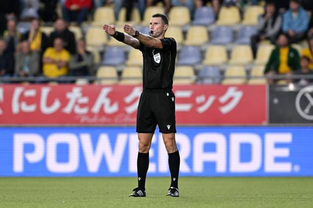 Sint-Truidense VV v Omonia Nicosia AC - UEFA Europa League SINT-TRUIDEN, BELGIUM - AUGUST 20 : referee Kabakov Georgi during the UEFA Europa League 2026 27 play-off round first leg between Sint-Truidense VV and Omonia Nicosia AC on August 20, 2026 in Sint-Truiden, Belgium, 20 08 2026 Sint-Truiden Belgium  Copyright: xDhax