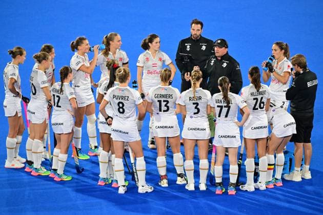 RECORD DATE NOT STATED Belgium s coach Adam Commens and The Red Panthers pictured during a Field hockey, Feldhockey game between Belgian national team, Nationalteam Red Panthers and Ireland during the group stage of the women s 2026 Hockey World Cup, on Saturday 30 December 1899, in Wavre. The 2026 edition of the Hockey World Cup takes place in Belgium and The Netherlands from August 15 to August 30. DIRKxWAEM  x183849716x