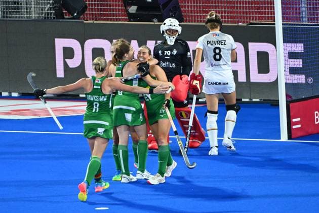 Belgium v Ireland - FIH Hockey World Cup 2026 WAVRE, BELGIUM - AUGUST 20 : Players of Ireland celebrate during the FIH Hockey World Cup 2026 M24 first phase group pool C match between Belgium and Ireland on August 20, 2026 in Wavre, Belgium, 20 08 2026 Wavre Belgium  Copyright: xVincentxKalutx