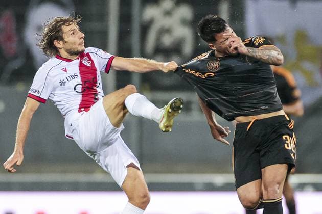 SION , 2008-2026, Stade de Tourbillon , season 2026 2027 , UEFA Conference League play-off football . Match between FC Sion and Ajax, Picture shows Ajax player Marcos Leonardo Sion - Ajax  x205876878x Copyright: