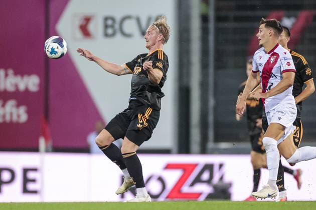 SION , 2008-2026, Stade de Tourbillon , season 2026 2027 , UEFA Conference League play-off football . Match between FC Sion and Ajax, Picture shows Ajax player Julian Brandt Sion - Ajax  x205876882x Copyright: