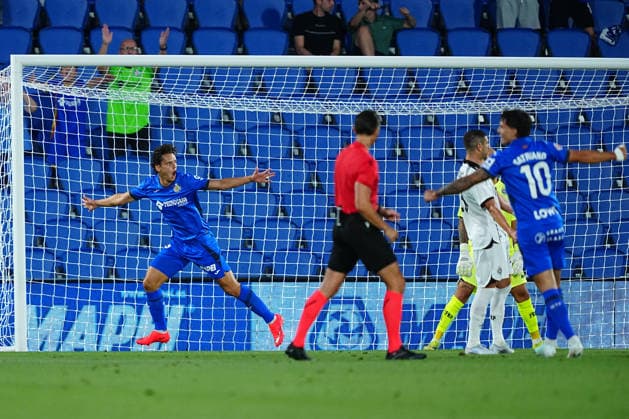 Getafe CF v FK Partizan - UEFA Conference League 2026 27 Play-offs 1st Leg Enes Unal of Getafe CF celebrates his team s first goal during the UEFA Conference League 2026 27 play-offs first leg match between Getafe CF and FK Partizan at Estadio Coliseum on August 20, 2026 in Getafe, Spain. Getafe Estadio Coliseum Madrid Spain Copyright: xGokhanxTanerx xPSxImagesxGokhanxTanerx