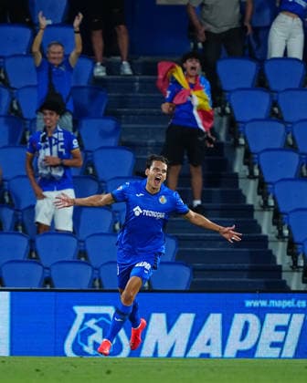 Getafe CF v FK Partizan - UEFA Conference League 2026 27 Play-offs 1st Leg Enes Unal of Getafe CF celebrates his team s first goal during the UEFA Conference League 2026 27 play-offs first leg match between Getafe CF and FK Partizan at Estadio Coliseum on August 20, 2026 in Getafe, Spain. Getafe Estadio Coliseum Madrid Spain Copyright: xGokhanxTanerx xPSxImagesxGokhanxTanerx