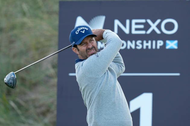 BALMEDIE, SCOTLAND - AUG 20: Jorge Campillo (ESP) plays from the eleventh tee during Round 1 at the 2026 Nexo Championship at the Trump International Golf Links, Balmedie on August 20, 2026 in Aberdeenshire, Scotland The 2026 Nexo Championship