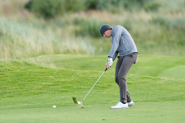 BALMEDIE, SCOTLAND - AUG 20: Felix Mory (FRA) plays from the eighth fairway during Round 1 at the 2026 Nexo Championship at the Trump International Golf Links, Balmedie on August 20, 2026 in Aberdeenshire, Scotland The 2026 Nexo Championship