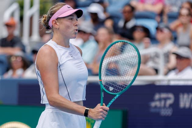 August 20, 2026, Mason, Ohio, U.S: Amanda Anisimova (USA) reacts to a shot during ThursdayÃ¢â‚¬â ¢s quarterfinals at the Cincinnati Open at the Lindner Family Tennis Center , Mason, Oh. Tennis 2026 - Cincinnati Open WTA, Tennis Damen  - ZUMAs304 20260820_zaf_s304_040 Copyright: xScottxStuartx