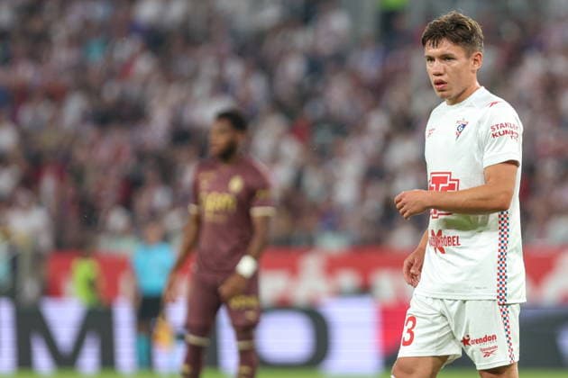 20.08.2026, Zabrze Liga Konferencji UEFA sezon 2026 27 runda IV kwalifikacji, Gornik Zabrze - AS Monaco - UEFA Conference League football Match season 2026 27 round IV qualification Gornik Zabrze - AS Monaco Nz. Maksym Khlan Fot. Michal Chwieduk Arena Akcji NEWSPIX.PL --- newspix.pl POLAND OUT! 