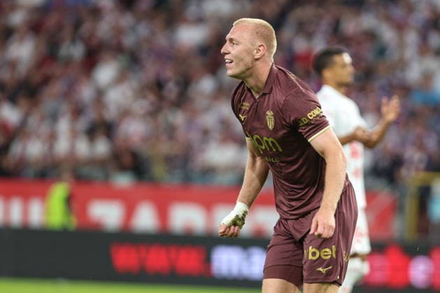 20.08.2026, Zabrze Liga Konferencji UEFA sezon 2026 27 runda IV kwalifikacji, Gornik Zabrze - AS Monaco - UEFA Conference League football Match season 2026 27 round IV qualification Gornik Zabrze - AS Monaco Nz. Mika Biereth Fot. Michal Chwieduk Arena Akcji NEWSPIX.PL --- newspix.pl POLAND OUT! 