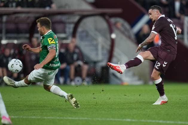 Tom Renaud of Heart of Midlothian Heart of Midlothian v Rapid Vienna, UEFA Conference League, Play-Off Round, First Leg, Football, Tynecastle Park, Edinburgh, Scotland, UK - 20 Aug 2026Edinburgh Tynecastle Park United Kingdom  Copyright: xPetexSummers Shutterstockx 17108692em