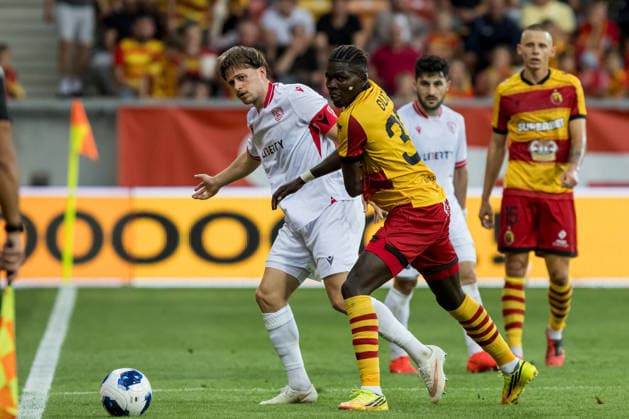 Jemal-Giorgi Jinjolava, Ousmane Sow seen during the during UEFA Europa League 26 27 4th qualifying round 1st leg match between teams of Jagiellonia Bialystok and Iberia 1999 (Jan Borys Ball Raw Images) Bialystok Chorten Arena Poland Copyright: xJanxBorysx janborys_jagiellonia_iberia_2627-102