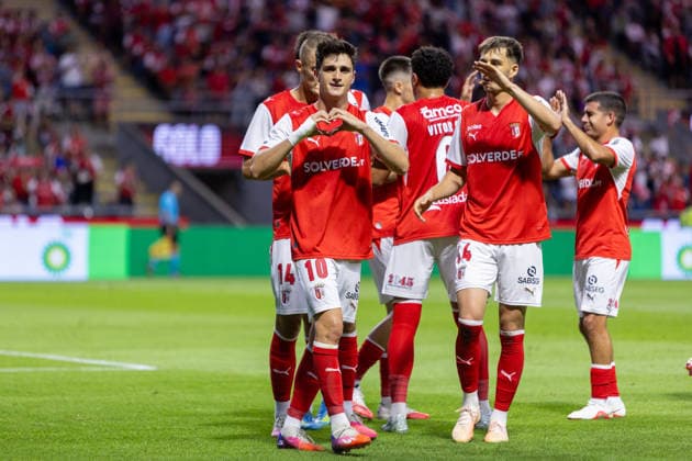 August 20, 2026, Braga, Braga, Portugal: Braga, August 20 - Pau Victor of SC Braga celebrates his goal during the SC Braga x FK Austria Wien match for the UEFA Conference League 2026 27 Playoff First Leg on August 20, 2026 in Braga, Portugal SC Braga X FK Austria Wien - UEFA Conference League 2026 27 - Playoff First Leg  - ZUMAl192 20260820_zsp_l192_025 Copyright: xMiguelxLemosx