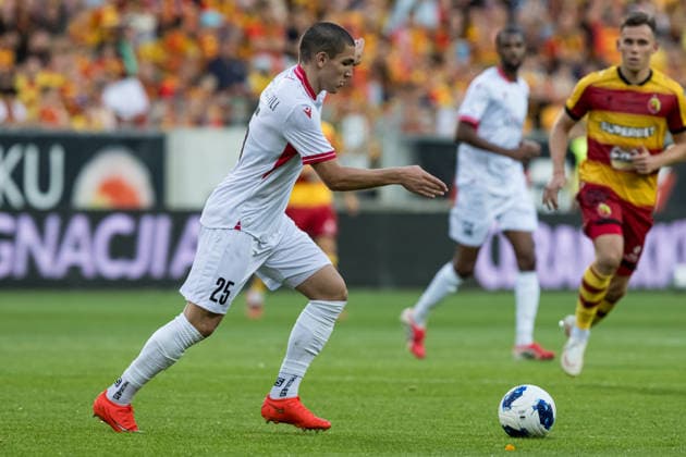 Aleksandre Amisulashvili seen during the during UEFA Europa League 26 27 4th qualifying round 1st leg match between teams of Jagiellonia Bialystok and Iberia 1999 (Jan Borys Ball Raw Images) Bialystok Chorten Arena Poland Copyright: xJanxBorysx janborys_jagiellonia_iberia_2627-79