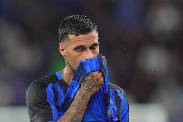 Atalanta s Gianluca Scamacca during the Playoff Conference League soccer match between Atalanta and Hapoel Tel-Aviv at the New Balance Arena in Bergamo , North Italy - Friday , August 20 , 2026 . - Soccer .  Copyright: xSpada LaPressex