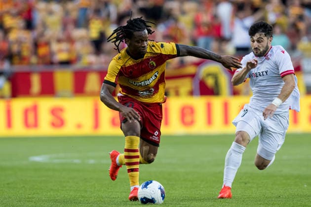 Jeremy Agbonifo seen during the during UEFA Europa League 26 27 4th qualifying round 1st leg match between teams of Jagiellonia Bialystok and Iberia 1999 (Jan Borys Ball Raw Images) Bialystok Chorten Arena Poland Copyright: xJanxBorysx janborys_jagiellonia_iberia_2627-69