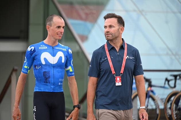20-08-2026 Allenamento Vigilia Vuelta Espana 2026; 2026, Movistar; Mas, Enric; Rojas, Joaquin Gil Jose; Monaco - Montecarlo; 