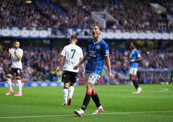 James Penrice of Rangers Rangers v Jablonec, UEFA Conference League, Play-Off Round, First Leg, Football, Ibrox Stadium, Glasgow, Scotland, UK - 20 Aug 2026Glasgow Ibrox Stadium Scotland United Kingdom  Copyright: xStuartxWallace Shutterstockx 17108686ak