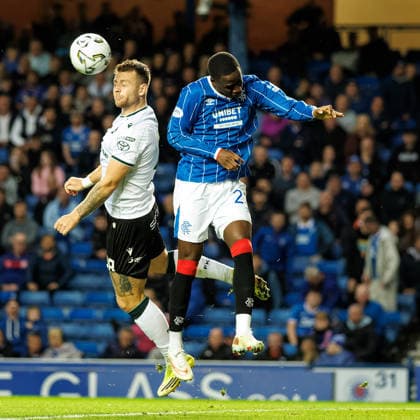20.08.2026 Rangers v Jablonec: Martin Cedidla of FK Jablonec with Djeidi Gassama of Rangers  Copyright: xWilliexVassx NINTCHDBPICT001102349918