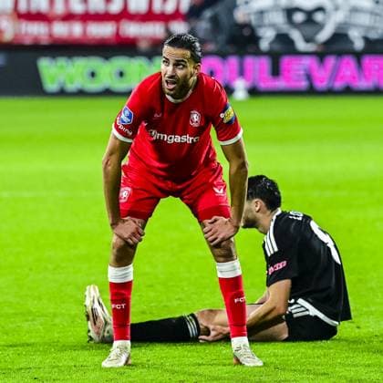 ENSCHEDE , 20 08-2026 , Stadium Grolsch Veste , season 2026 2027 , UEFA Conference League play-off football , match between FC Twente and FK Qarabag , picture shows Twente player Ramiz Zerrouki Twente - Qarabag  x205877707x Copyright: