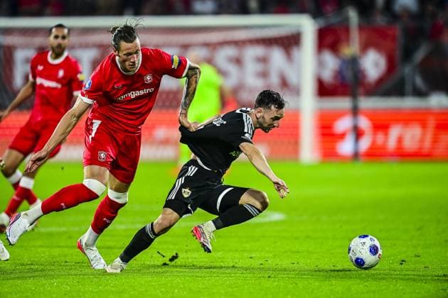 ENSCHEDE , 20 08-2026 , Stadium Grolsch Veste , season 2026 2027 , UEFA Conference League play-off football , match between FC Twente and FK Qarabag , picture shows Twente player Wout Weghorst Twente - Qarabag  x205877889x Copyright: