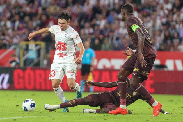 20.08.2026, Zabrze Liga Konferencji UEFA sezon 2026 27 runda IV kwalifikacji, Gornik Zabrze - AS Monaco - UEFA Conference League football Match season 2026 27 round IV qualification Gornik Zabrze - AS Monaco Nz. Maksym Khlan Fot. Michal Chwieduk Arena Akcji NEWSPIX.PL --- newspix.pl POLAND OUT! 