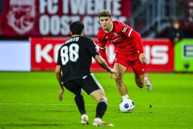 ENSCHEDE , 20 08-2026 , Stadium Grolsch Veste , season 2026 2027 , UEFA Conference League play-off football , match between FC Twente and FK Qarabag , picture shows Twente player Ruud Nijstad Twente - Qarabag  x205878642x Copyright: