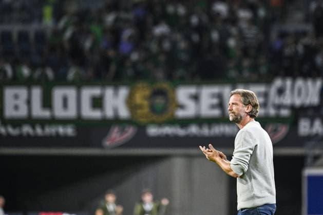 Gent s head coach Rik De Mil pictured after a soccer game between Belgian KAA Gent and Scottish Hibernian FC, Thursday 20 August 2026 in Gent, the first leg of the play-off round for the UEFA Conference League group phase. TOM GOYVAERTS TomxGoyvaerts  x183854909x