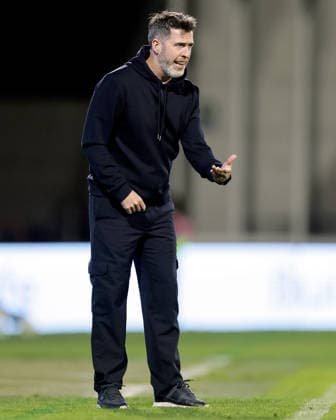 UEFA Europa Conference League Play-off First Leg, Tallaght Stadium, Dublin 20 8 2026 Shamrock Rovers vs KuPS Shamrock Rovers head coach Stephen Bradley during the game Stephen Bradley during the game 20 8 2026  Copyright: xLaszloxGeczox LG_20-08-2026_027573