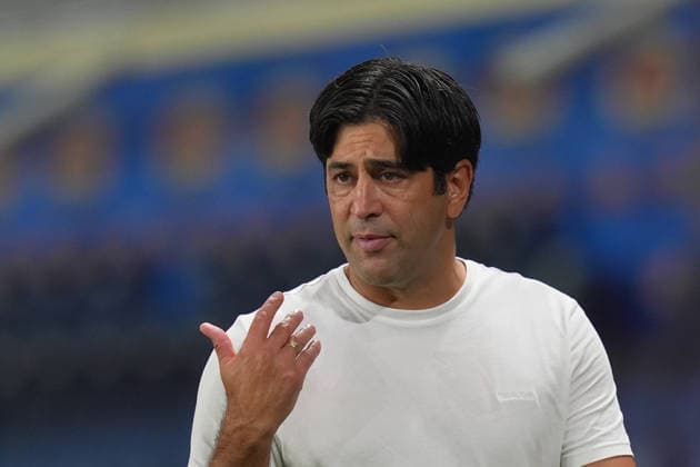 Hapoel Tel Aviv s Head Coach Elyaniv Barda after the Playoff Conference League soccer match between Atalanta and Hapoel Tel-Aviv at the New Balance Arena in Bergamo , North Italy - Friday , August 20 , 2026 . - Soccer .  Copyright: xSpada LaPressex